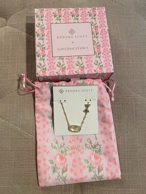 NWT Kendra Scott x LoveShackFancy Elisa Gold Sunglow Blooming Heirloom Illusion
